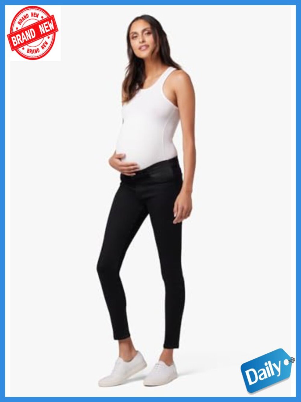 Maternity Skinny Ankle Jeans, Mid-Rise, Sculpting Stretch Denim, 28 - Picture 5 of 6